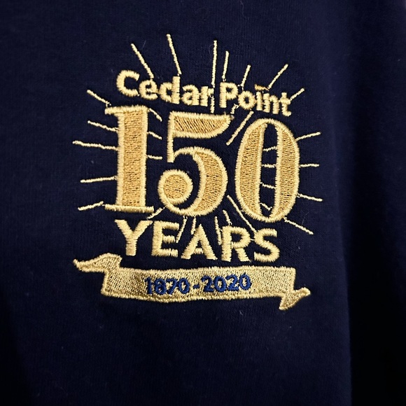 Embroiderd Cedar Point 150th Anniversary Crewneck - Picture 2 of 2